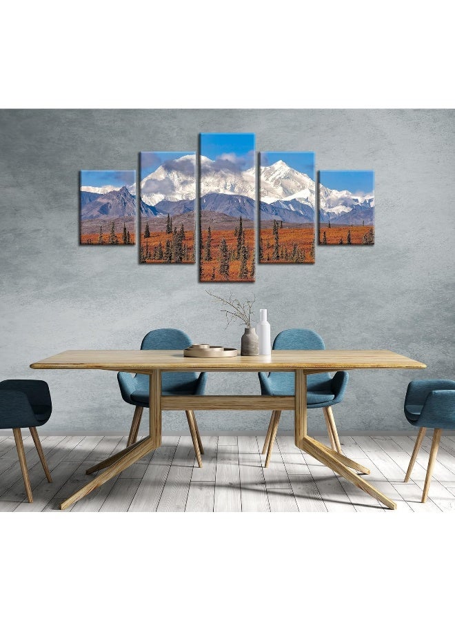 Home Trove Artbrush Tower Denali National Park Mount Mckinley Landscape Wall Decor - Image 2