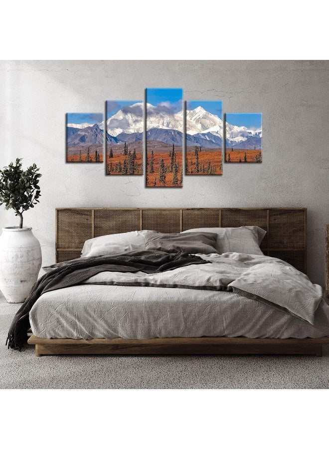 Home Trove Artbrush Tower Denali National Park Mount Mckinley Landscape Wall Decor - Image 3