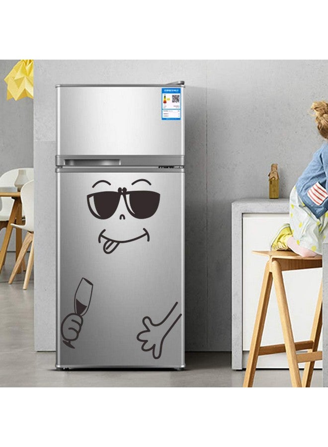 Generic 2pcs Kitchen Fridge Stickers A Funny Face Looks Like You are Enjoying Your Meal Wall Car Door Stickers Decor Decals Art Mural Paste, Green, JS2024-002 - Image 5