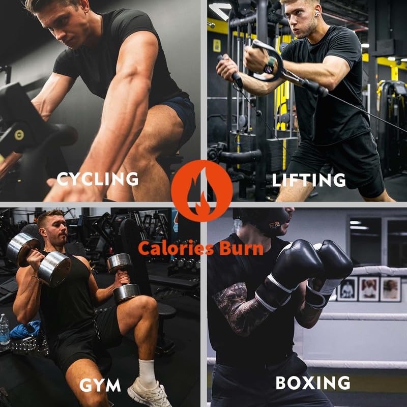 FEVOHOT Sauna Shirt for Men Short Sleeve Compression Sweat Suit Loss Body Shaper T-Shirt Heat Trapping Workout Gym Exercise(BK L) - Image 4