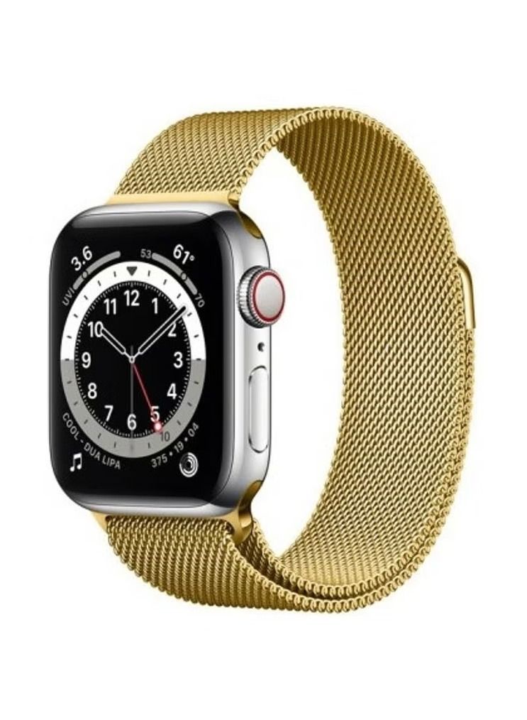 Risen Stainless Steel Loop Band Compatible with Apple Watch Band 42/44/45/49 mm Strap for iwatch Series 7 SE 6 5 4 3 2 1, Adjustable Magnetic Metal Mesh Sport Wristband for Women Men 