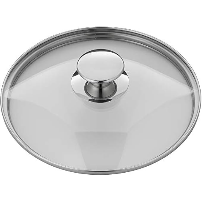 Pan Lid 24 Cm Glass Lid With Metal Knob Lid For Pots And Pans Heat Resistant Glass Dishwasher Safe