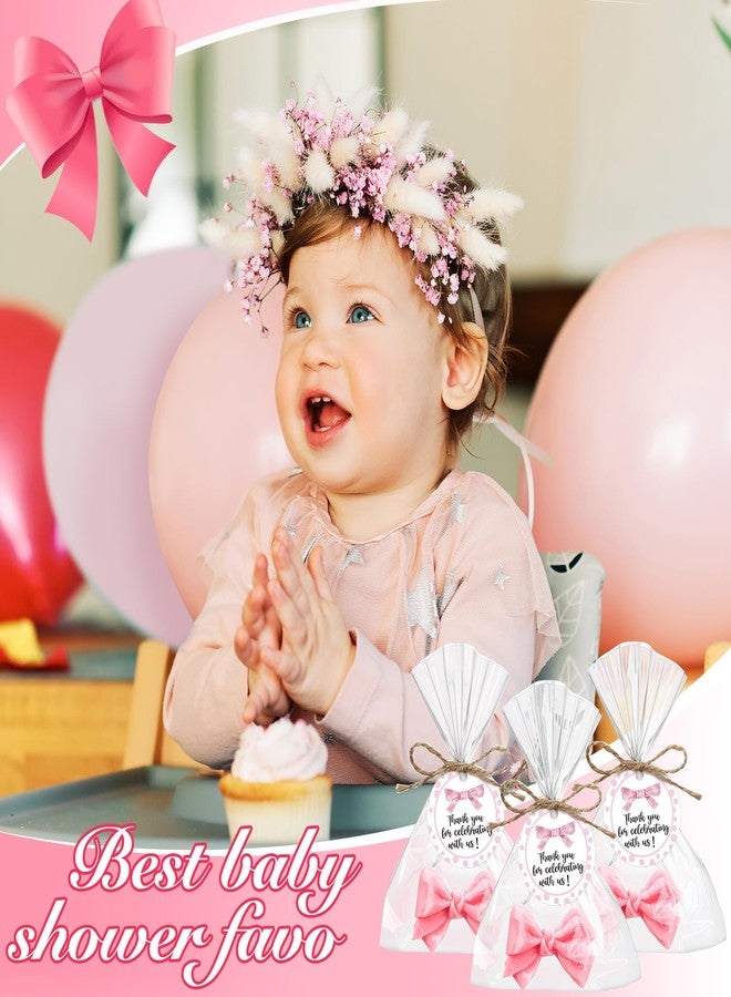 Demissle 40 Sets Coquette Bow Baby Shower Favors Soap Party Favors for Guests Return Gifts Bulk Cute Soaps with Bags Twines Thanks Tags for Birthday Party Decorations Girl Gender Reveal(Pink) - Image 4