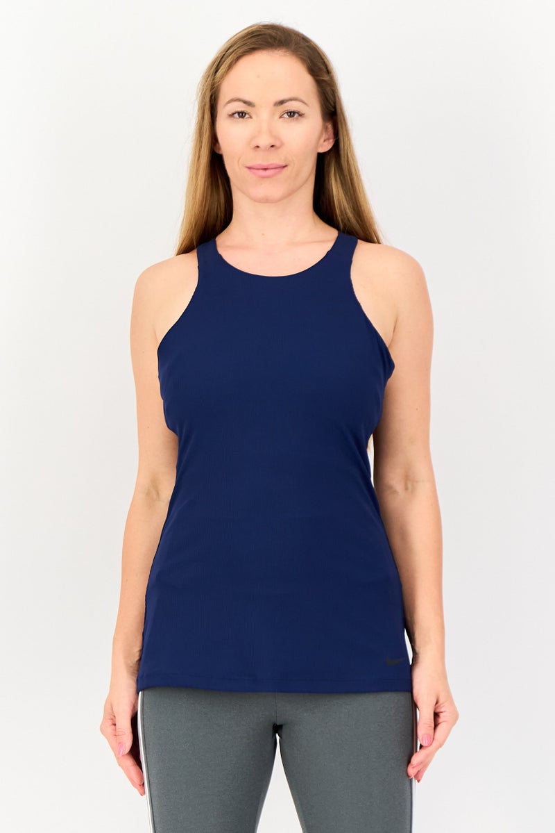 Nike Women Sportswear Fit Sleeveless Training Tank Top, Navy - Image 1