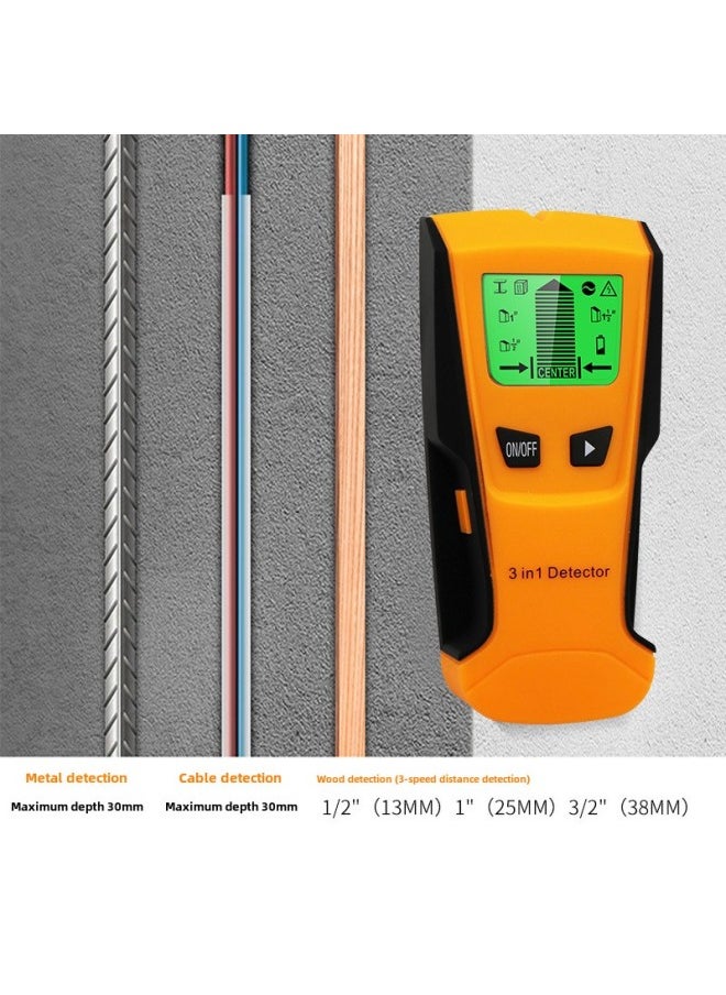 Generic - Three-in-one Wall Detector Wall Metal Detector Current Cable With Metal Detection Function-Model:Detector -1 9V Battery - Image 1