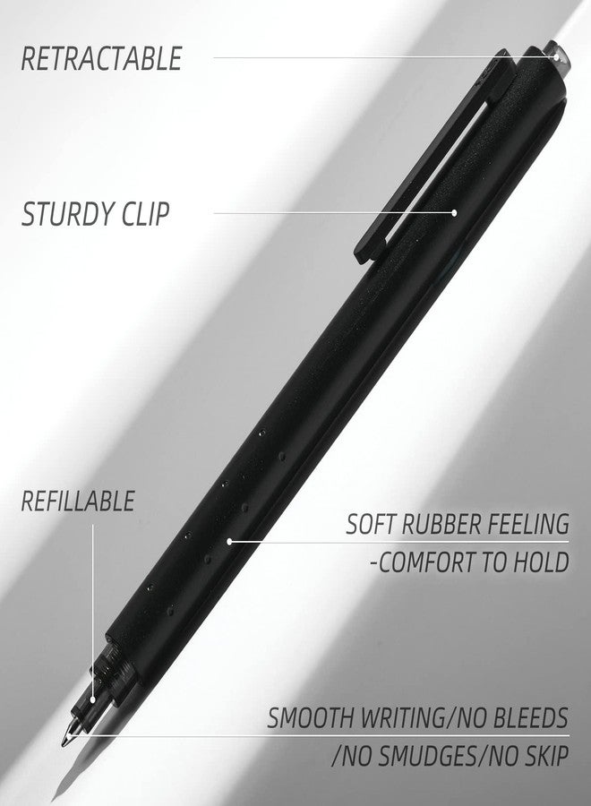 Kaco Retractable Refillable Gel Ink Pens 0.5mm Fine Point (ROCKET, 10 Pieces - Black Ink) - Image 3