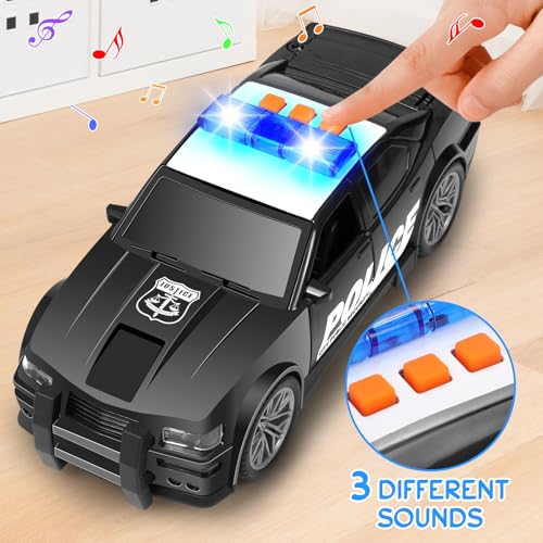 choopheme Police Car Toys for Boys 35 48 With 3 Different Flashing Lights Sound Side Doors Open FrictionPowered Wheels Pursuit Rescue Vehicle Light Up Toy Car Christmas Birthday Gift 3 4 5 Boy Toys Girl - Image 5
