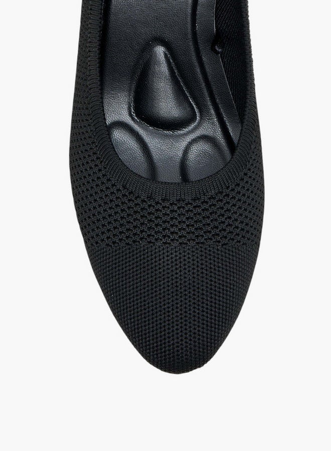 سنيكرز نسائي فلاي نيت بنعل سميك وكعب مخروطي