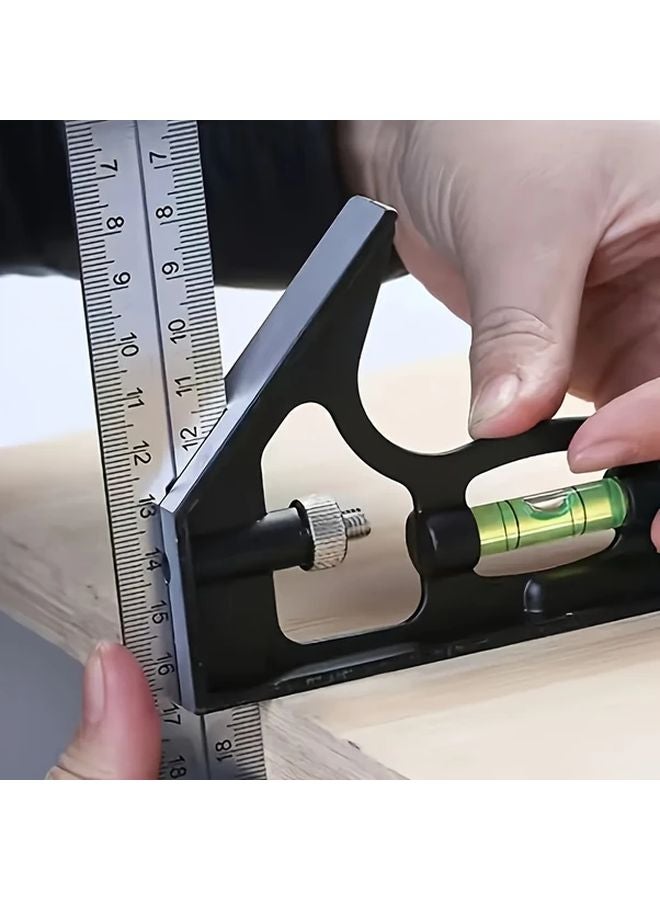 3 In 1 Precision Woodworking Tool Stainless Steel Combination Square Digital Angle Gauge - Image 5