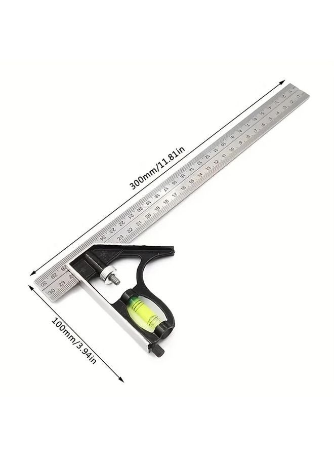 3 In 1 Precision Woodworking Tool Stainless Steel Combination Square Digital Angle Gauge - Image 1