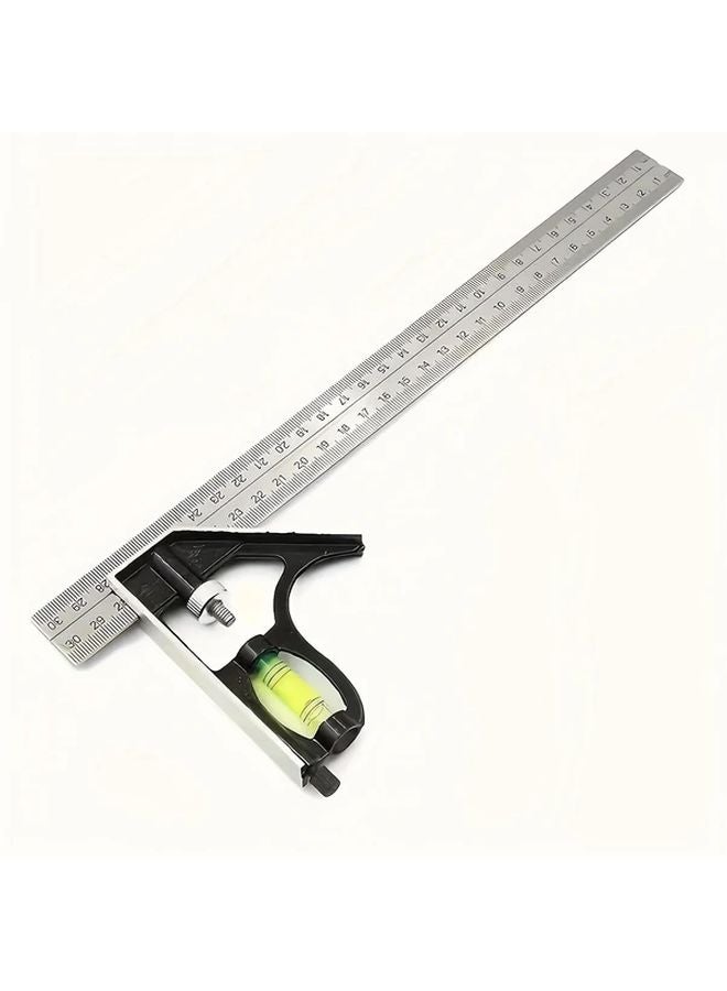 3 In 1 Precision Woodworking Tool Stainless Steel Combination Square Digital Angle Gauge - Image 2