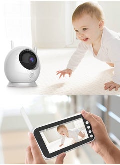 Occuwzz Baby Monitor with Camera Audio 4.3 Inch Display 360° Rotation Range 8 Lullaby Monitor for Babies and Elderly  - Image 1