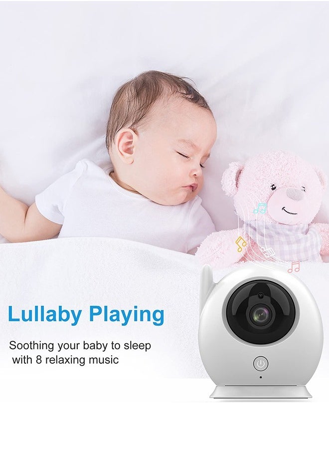 Occuwzz - Baby Monitor with Camera Audio 4.3 Inch Display 360° Rotation Range 8 Lullaby Monitor for Babies and Elderly - Image 1