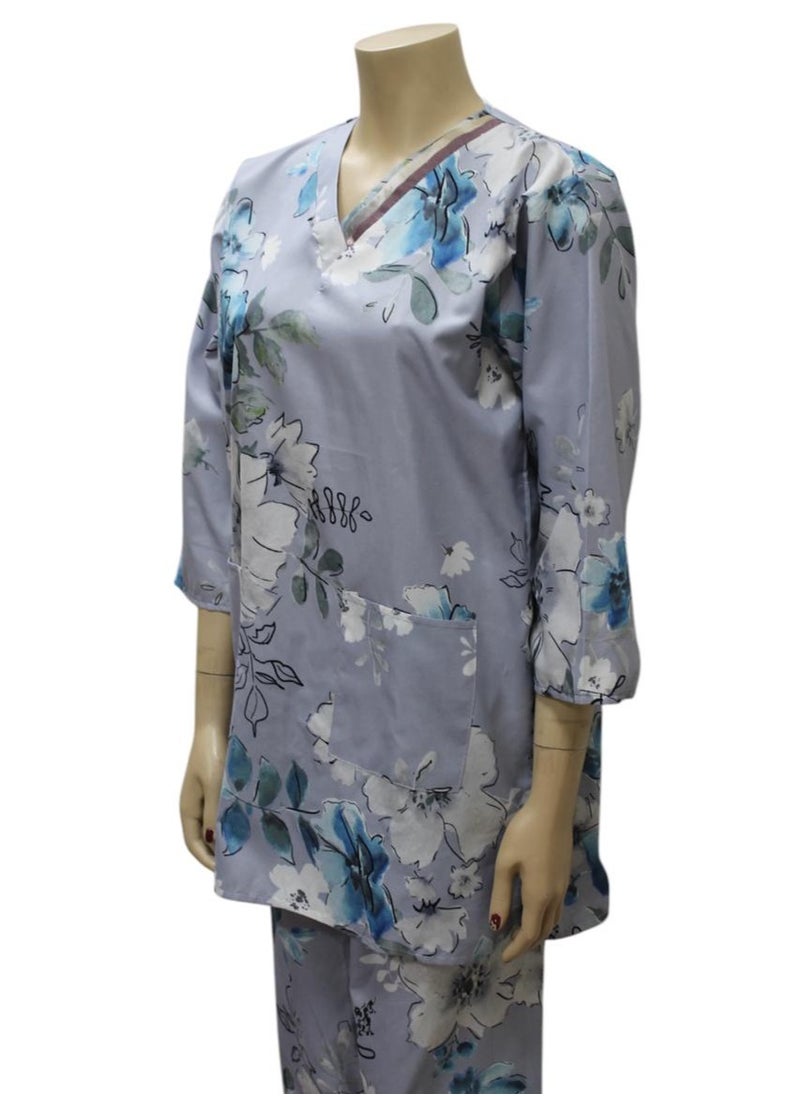 1home - Housemaid Uniform Maid Nanny Scrub Suit 3 piece set - Image 1
