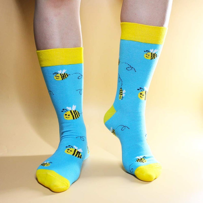 TOEJYJ Womens Socks size 9-11, Cute Funny Fun Crazy Cool Novelty Long Cotton Calf Crew Socks, Gift for Women Ladies Girls Teens - Image 2