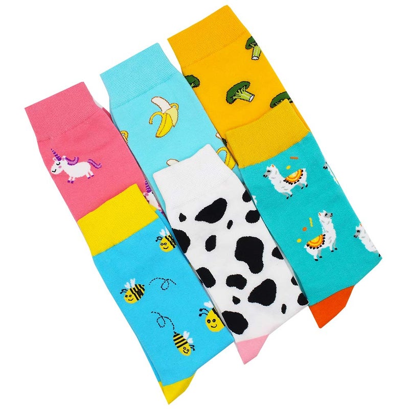 TOEJYJ Womens Socks size 9-11, Cute Funny Fun Crazy Cool Novelty Long Cotton Calf Crew Socks, Gift for Women Ladies Girls Teens - Image 4