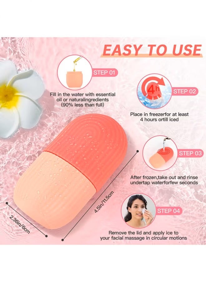 إسكدنيا آيس رول للوجه ، جمال الوجه والتدليك Ainkcne رقيق مهدئا الوردي - Image 3