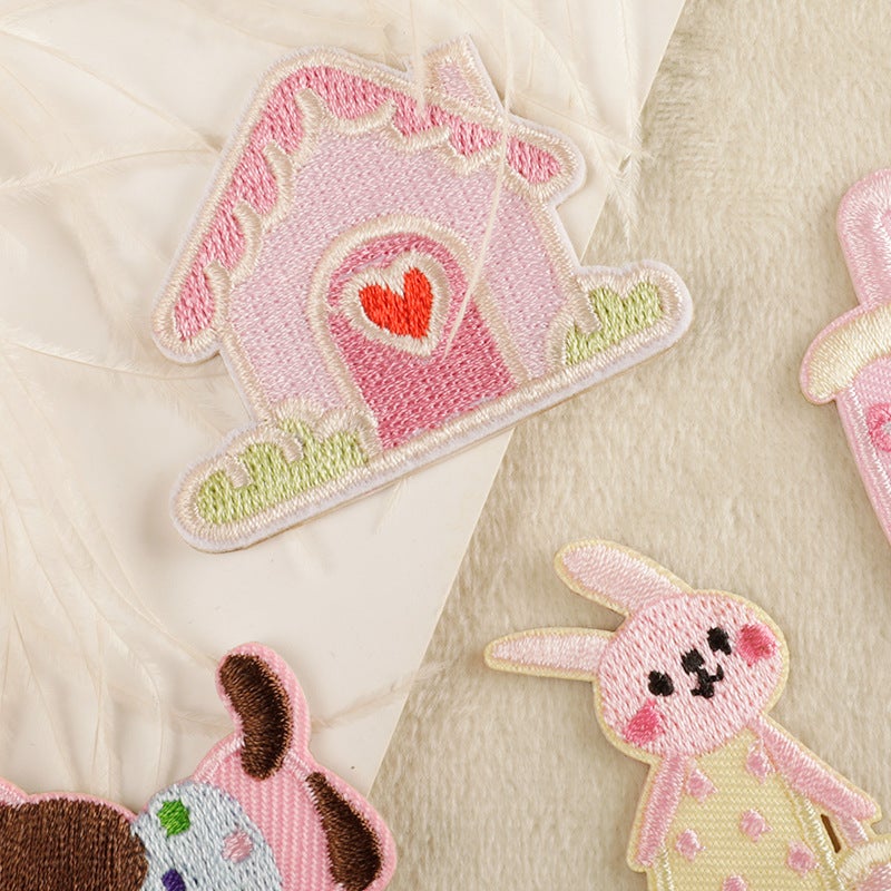 Original Cartoon Sausage Dog Love Self-Adhesive Embroidered Patch - Image 2
