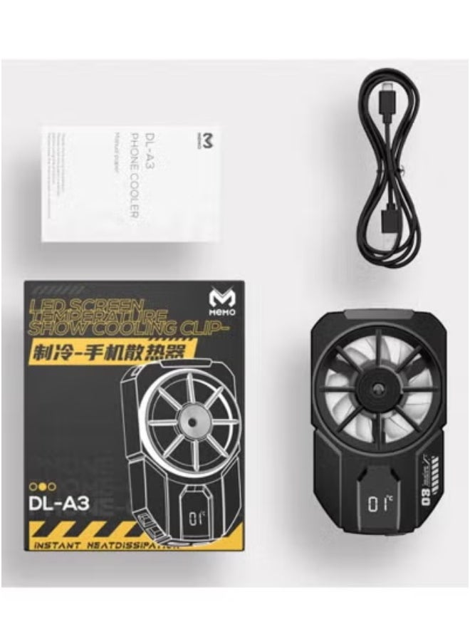 DL-A3 Semiconductor Cooling Mobile Phone Radiator | Fast & Efficient Heat Dissipation Fan for Smartphones | Universal Fit for Android & iOS Devices | Lightweight & Portable Cooler for Gaming, Streaming & Extended Use | Prevents Overheating & Boosts Performance | Plug & Play Setup for All-Day Cooling