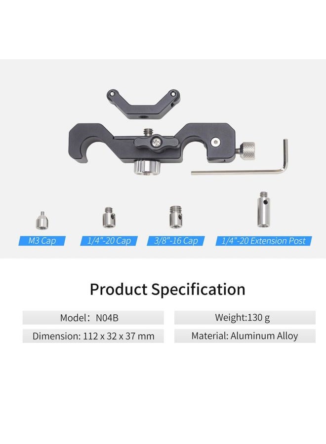 Nitze دعم عدسة عالمي بقطر 15 مم مع قاعدة Y متحركة وأعمدة تمديد ارتفاع 1/4 بوصة و 3/8 بوصة و M3 - N04B - Image 2
