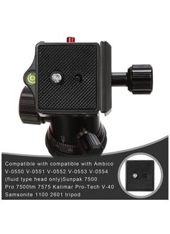 Y&D 41 mm QR Release Plate Camera Tripod Ball Head Quick Replacement Compatible with Ambico V-0552 V-0554, Sunpak 7500 Pro 7500tm 7575, Kalimar Pro-tech V-40(2 Pieces)  - Image 2