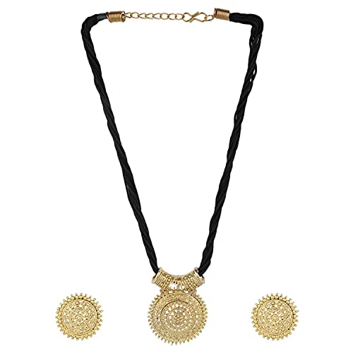 Efulgenz Oxidized Jewellery Oxidised Necklace Traditional Indian Ethnic Antique Oxidized Necklace Stud Earrings Jewelry Sets For Women Bollywood Jewelry - Image 1