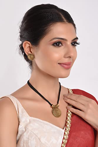 Efulgenz Oxidized Jewellery Oxidised Necklace Traditional Indian Ethnic Antique Oxidized Necklace Stud Earrings Jewelry Sets For Women Bollywood Jewelry - Image 3