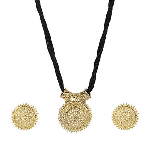 Efulgenz Oxidized Jewellery Oxidised Necklace Traditional Indian Ethnic Antique Oxidized Necklace Stud Earrings Jewelry Sets For Women Bollywood Jewelry - Image 5