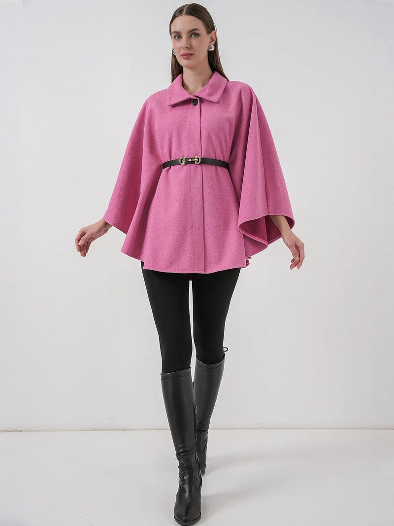 BIG DART BDART Belted Tweed Cape Coat - Image 2
