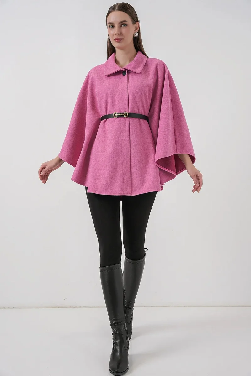 بيغ دارت BDART Belted Tweed Cape Coat