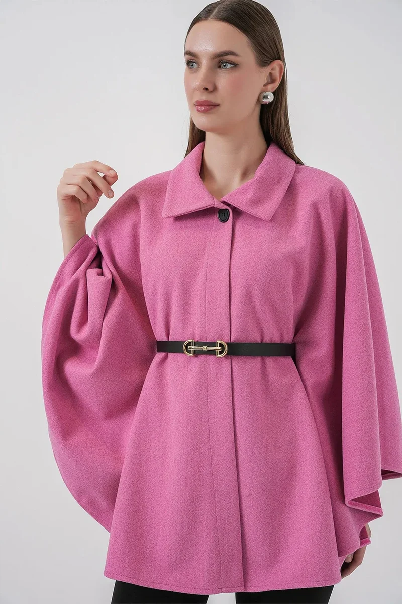 بيغ دارت BDART Belted Tweed Cape Coat