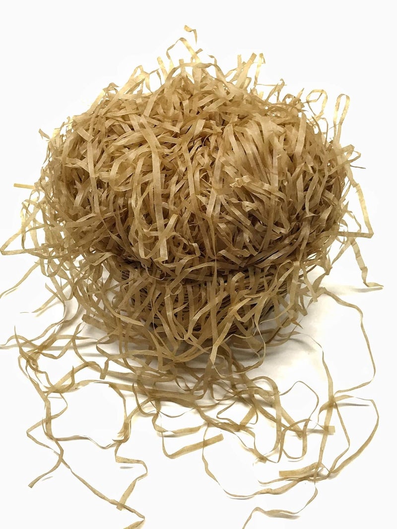 ECO SARRAS Food Grade Light Brown Crinkle Shredded Paper Grass Strips Reusable NonToxic and ECOFRIENDLY Packaging Material for Wedding Gifts Diwali Gift HAMPERS 100 Grams  - Image 2