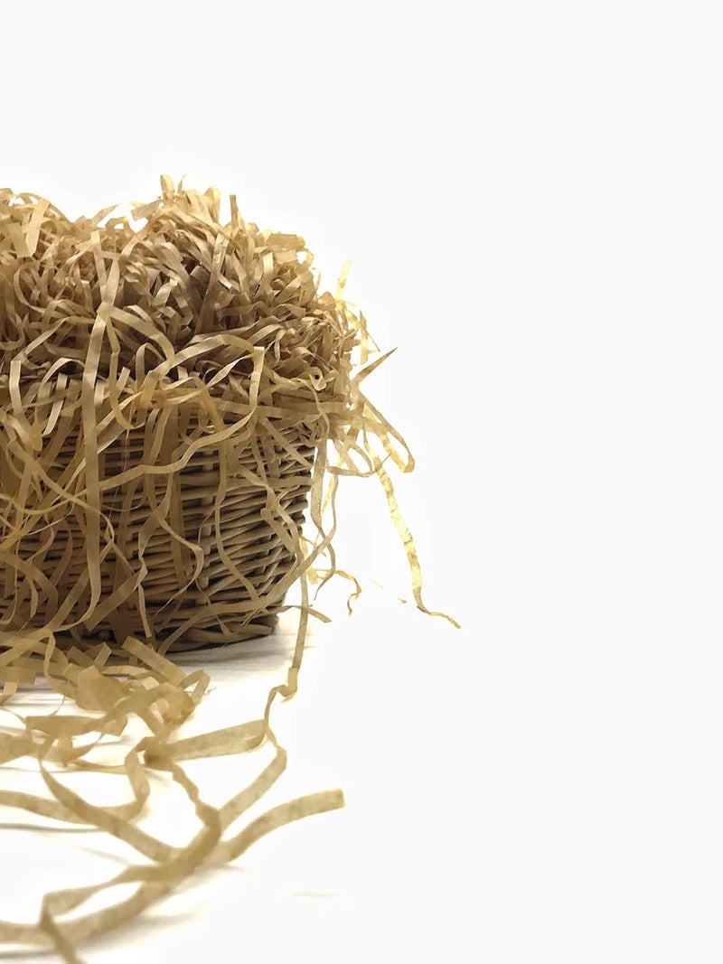 ECO SARRAS Food Grade Light Brown Crinkle Shredded Paper Grass Strips Reusable NonToxic and ECOFRIENDLY Packaging Material for Wedding Gifts Diwali Gift HAMPERS 100 Grams  - Image 5