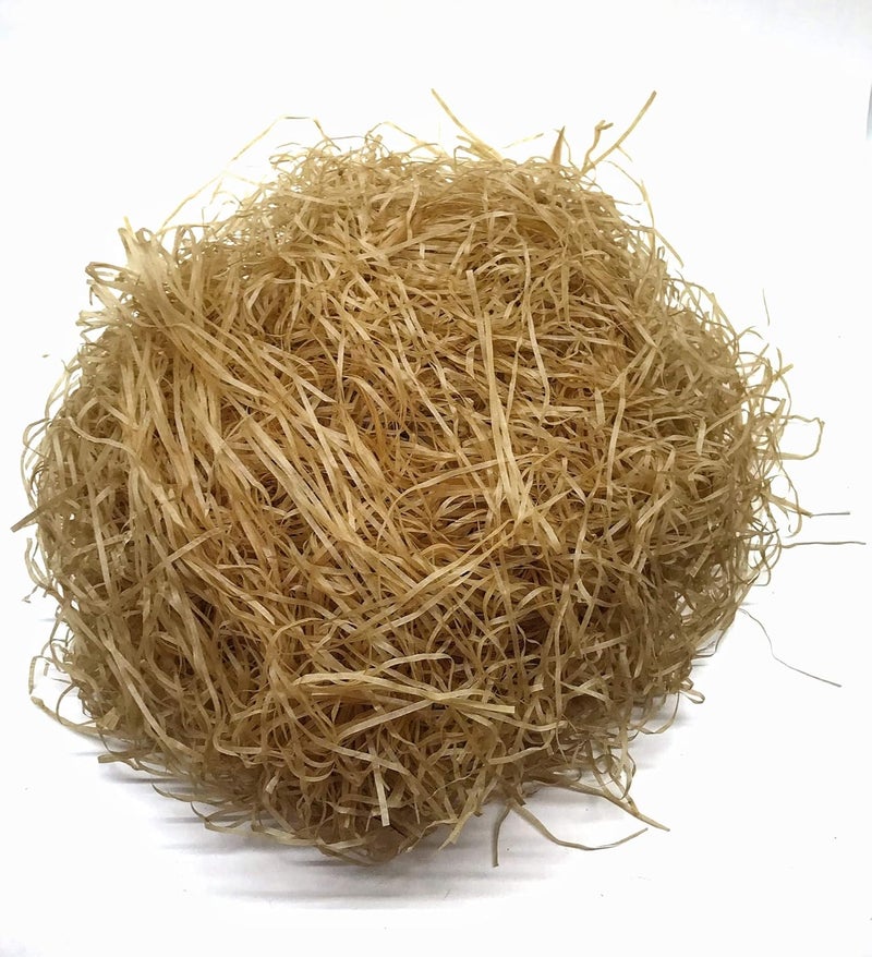 ECO SARRAS Food Grade Light Brown Crinkle Shredded Paper Grass Strips Reusable NonToxic and ECOFRIENDLY Packaging Material for Wedding Gifts Diwali Gift HAMPERS 100 Grams  - Image 1