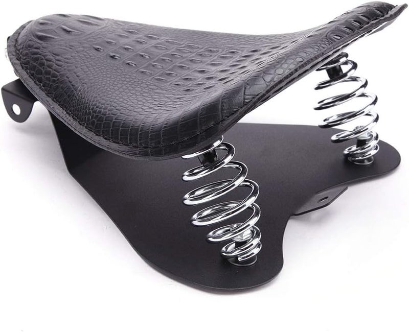 MISS MOLY Crocodile Leather Motorcycle Bobber Solo Seat with Spring Base Plate for Harley Sportster XL 883 1200 48 - Image 2