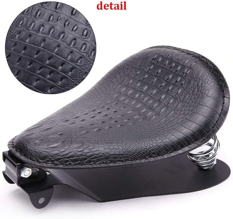 MISS MOLY Crocodile Leather Motorcycle Bobber Solo Seat with Spring Base Plate for Harley Sportster XL 883 1200 48 - Image 3
