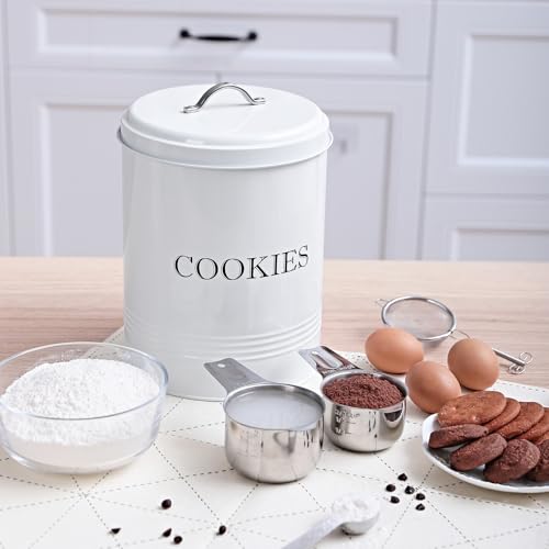 Brightalk Cookie Jar with Lid, Counter Top Canister Decorative Storage Container for Farmhouse Kitchen - Image 4