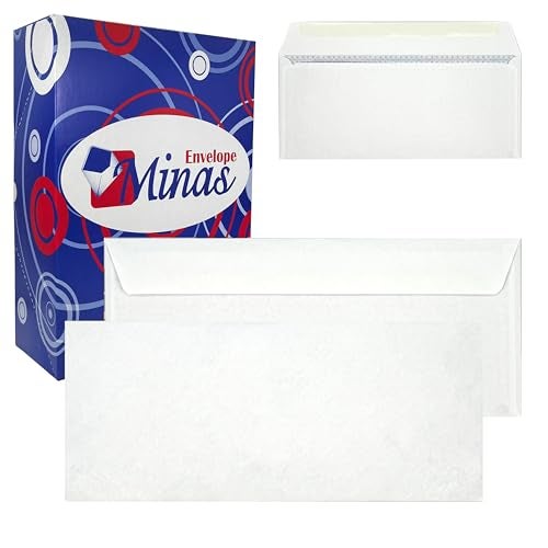 Minas Envelope 500 Minas Envelope No. 9 Business Envelope, 3 7/8 x 8 7/8, Tinted, Gum Flap, Sturdy 24lb. White (500) - Image 1