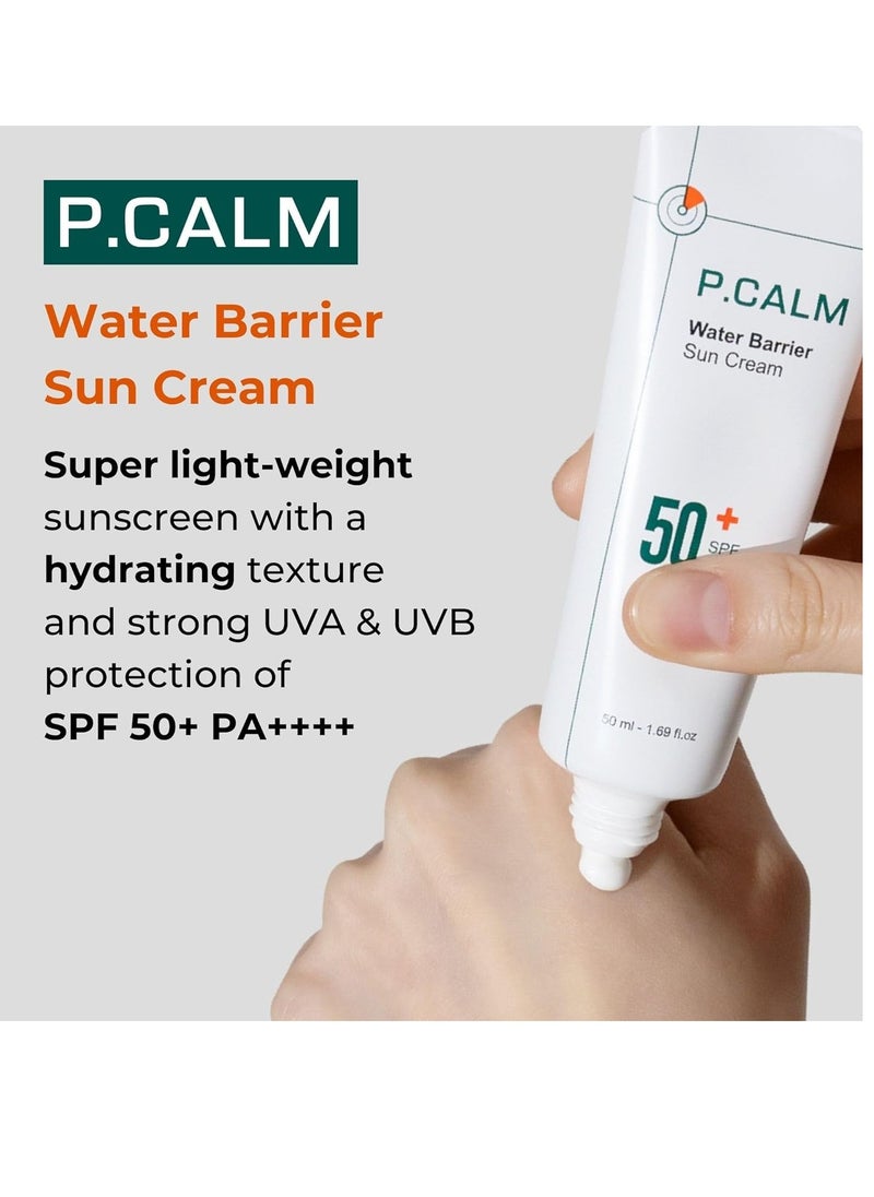 P.CALM P.CALM Water Barrier Moisturizing Sun Cream Matte-Finish No White Cast SPF 50+ PA++++ Vegan Calming Moisture Daily Sunscreen for Dry Oily Sensitive Skin Korean Skincare 3.4 Fl Oz - Pack of 2  - Image 3