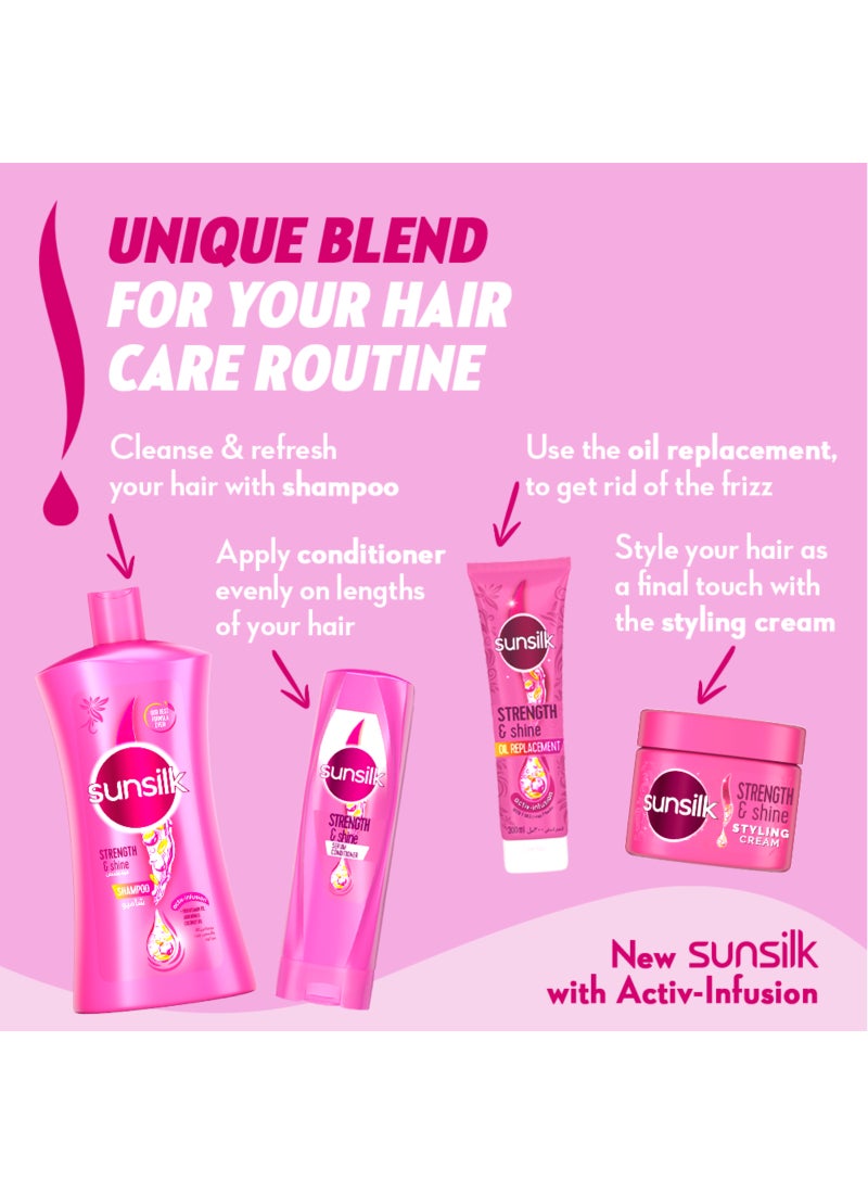 Sunsilk Strength And Shine Shampoo For Dull Hair With Provitamin B5 Coconut Oil - Image 3