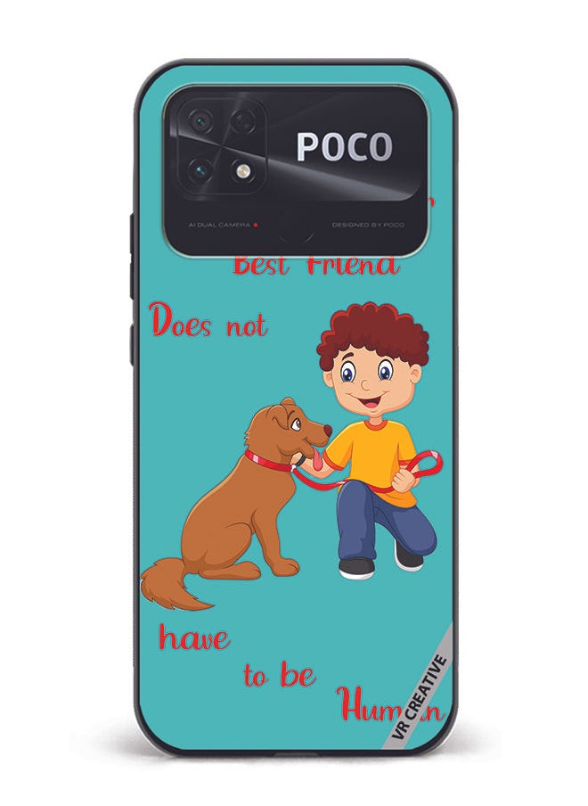 Protective Case Cover For Xiaomi Poco C40 Dog With Child Design Multicolour