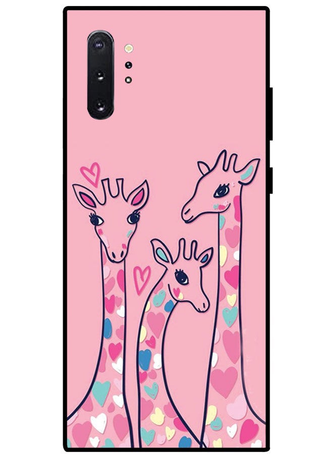EYE CATCH - Protective Case Cover For Samsung Galaxy Note 10 Plus Smart Series Printed Protective Case Cover for Samsung Note 10 Plus Three Girrafe - Image 1