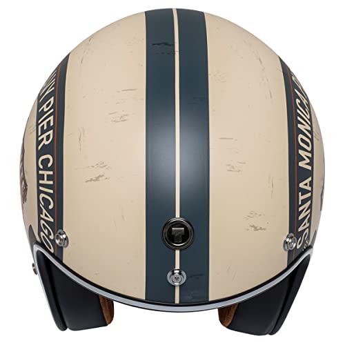 TORC unisex-adult open-face-helmet-style T50 Route 66 3/4 Helmet (with 'PCH' Graphic) (Flat White,XX-Large), 1 Pack - Image 5