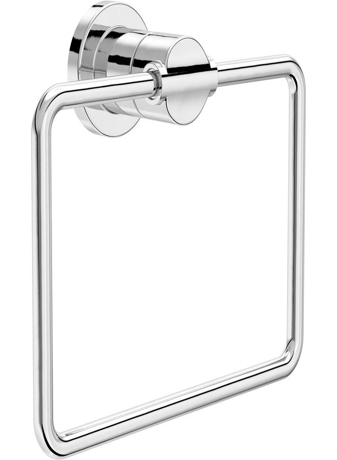 Delta Nicoli (1-Pack) Hand Towel Holder Polished Chrome Towel Racks for Bathroom Wall Square Towel Ring Holder for Bath Towel Hanger for Kitchen, Bathroom Accessories NIC46-PC - Image 1