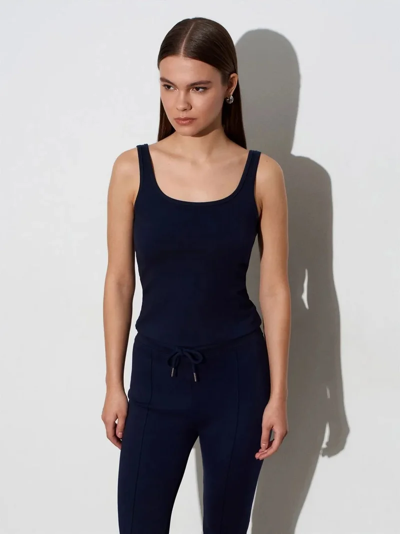 ديلفين Dilvin Sleeveless Slim Fit Jersey Blouse
