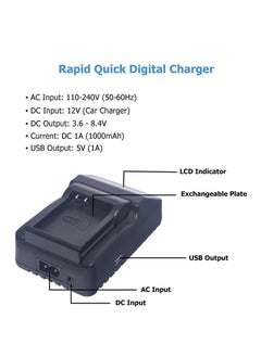DMK Power DMK Power NP-BG1 Quick Rapid LCD Charger Compatible with Sony DSC-H3 DSC-H7 etc,  - Image 2