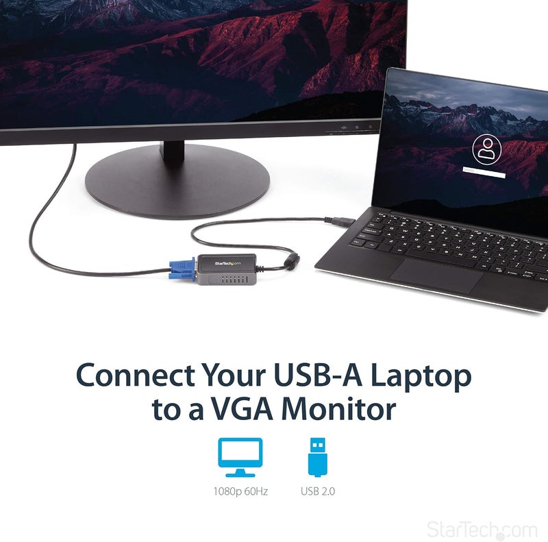 Star Tech .com USB 2.0 to VGA Adapter, USB to VGA Monitor Converter for Windows, 1440x900 (no support for macOS/ChromeOS/Linux) - Image 2