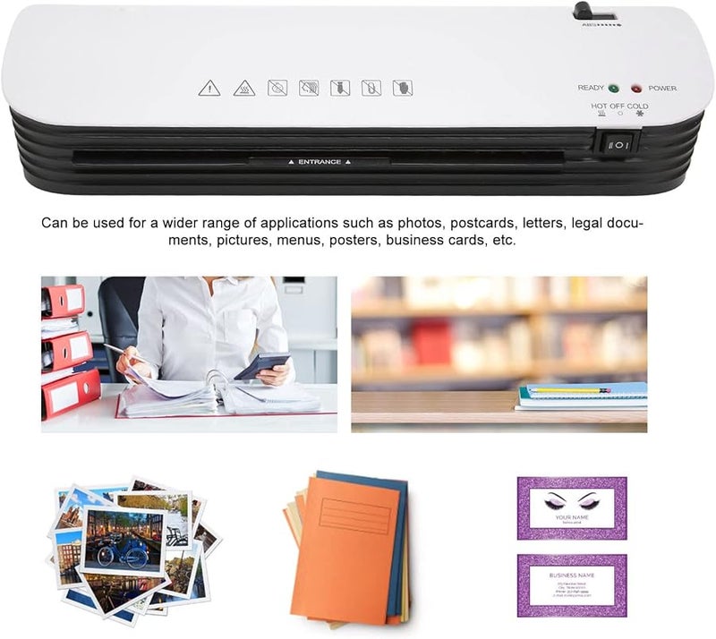 Vbestlife 260W 9 Inch Hot Cold Laminator Machine With ABS Anti Jam System US Color - Image 4