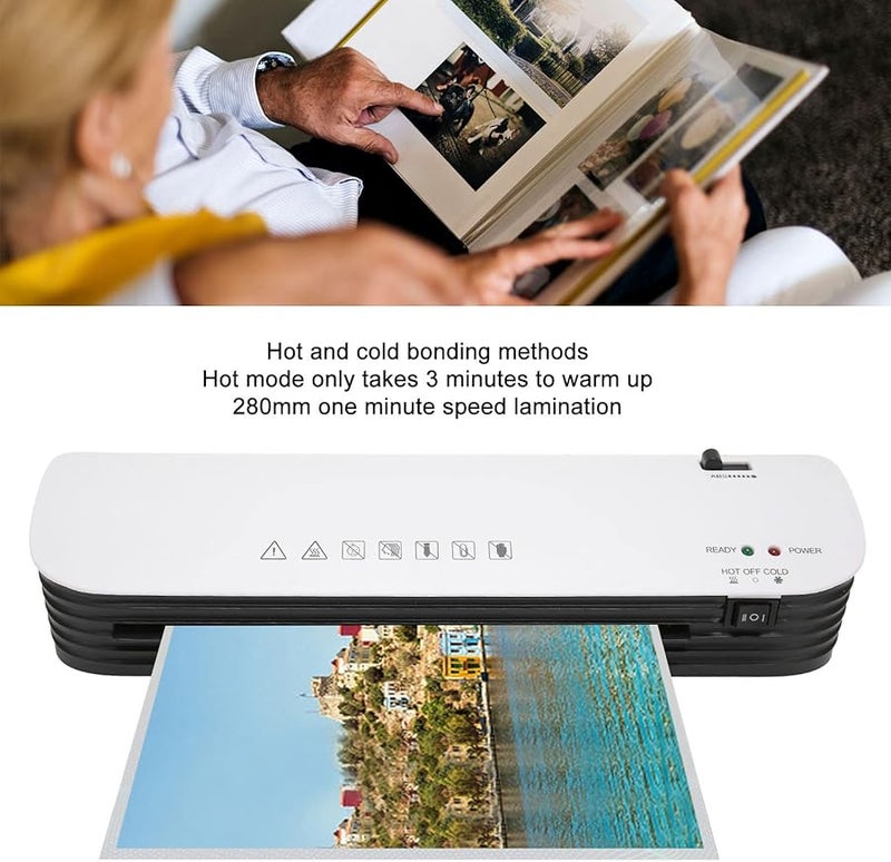 Vbestlife 260W 9 Inch Hot Cold Laminator Machine With ABS Anti Jam System US Color - Image 3