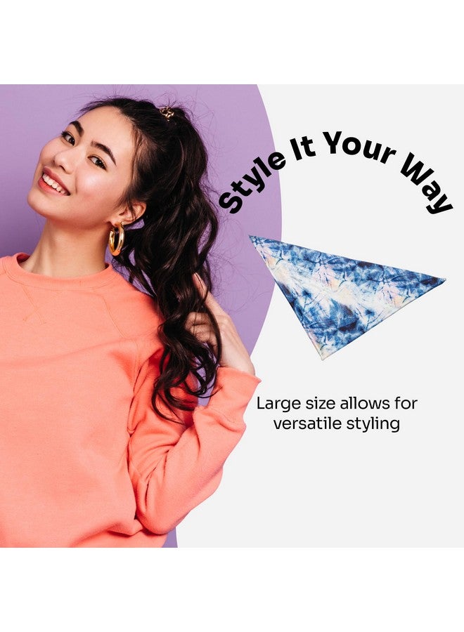 Wet Brush Head Scarf Ocean Tie Dye Headwrap With Intellifabric Is Gentle On The Hair While Staying In Place Large Size Allows For Versatile Styling Lightweight Head Covering For Women - Image 3